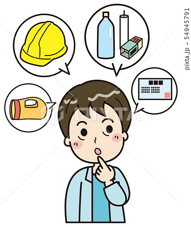 防災　考える　男性 54945791