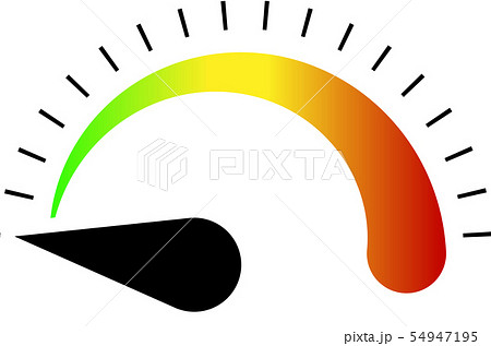 スピードメーター 速度計 計量 計測 イラストのイラスト素材