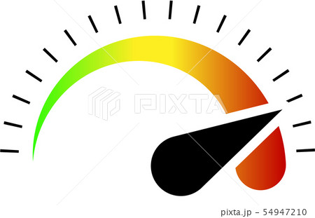 スピードメーター 速度計 計量 計測 イラストのイラスト素材