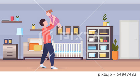 man lifting up his little baby father and daughter playing having fun happy family fatherhood man lifting up his little baby father and daughter playing having fun happy family fatherhood 54947432