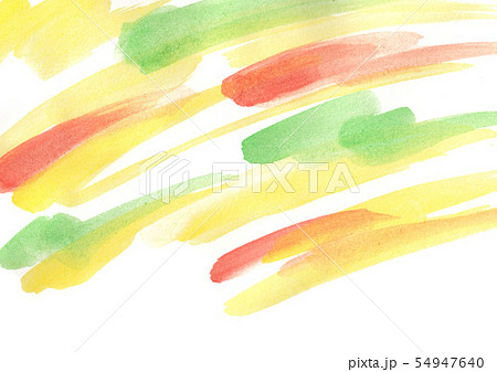 オレンジ系 水彩タッチのイラスト素材