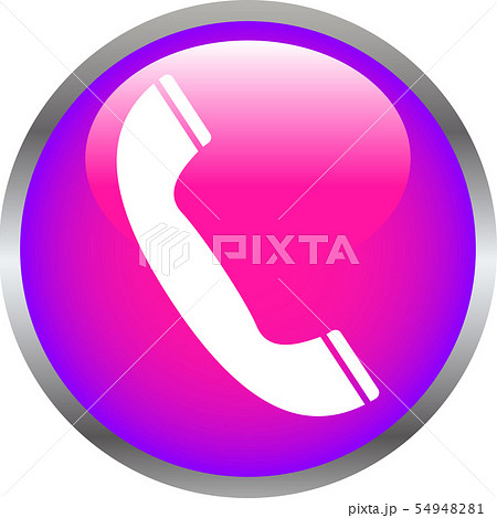 ボタン スイッチ 立体的 電話 電話番号 フリーダイヤル イラストのイラスト素材