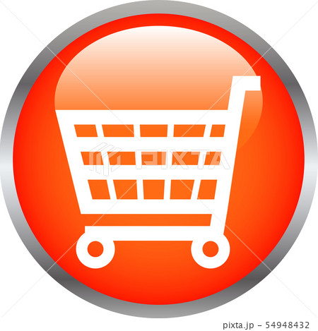 ボタン　スイッチ　立体的　ショッピング　買い物かご　カート　イラスト 54948432
