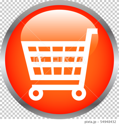 ボタン　スイッチ　立体的　ショッピング　買い物かご　カート　イラスト 54948432