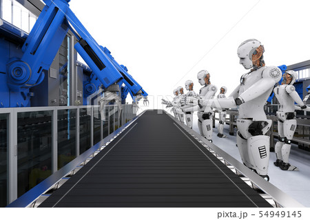 cyborg with robot arm cyborg with robot arm 54949145