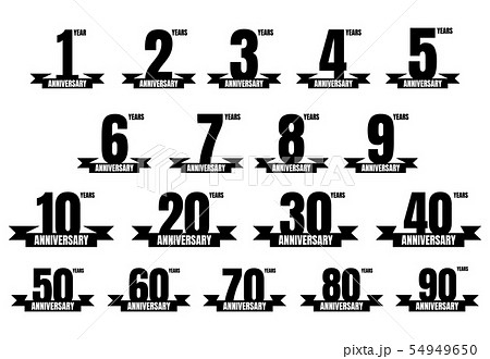 Set of Anniversary template design 54949650