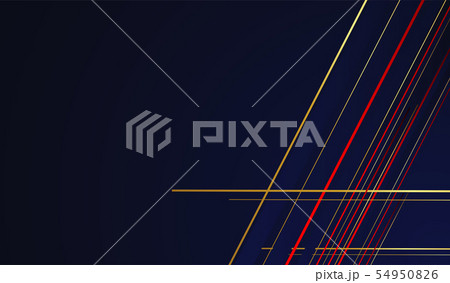 Abstract red, blue, gold line and black background 54950826
