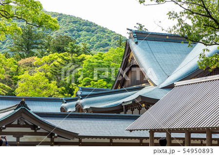 銅板葺の神楽殿と五丈殿 伊勢神宮内宮 54950893