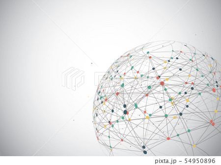 Global network connection. World map point 54950896