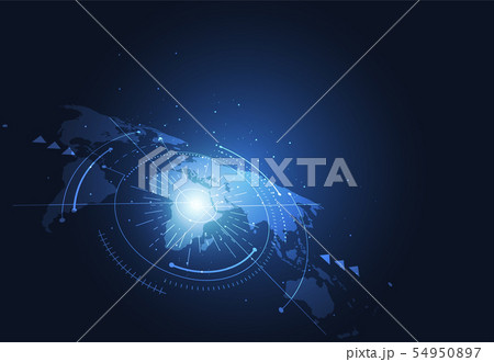 Global network connection. World map point Global network connection. World map point 54950897