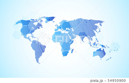 Global network connection. World map point 54950900