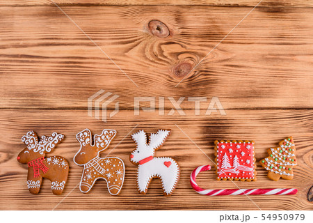 Christmas homemade gingerbread cookies  54950979