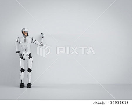 robot with blank wall robot with blank wall 54951313