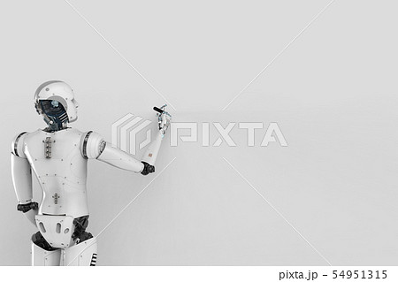 robot with blank wall 54951315