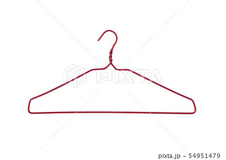 Red clothes hanger isolated on white background Red clothes hanger isolated on white background 54951479