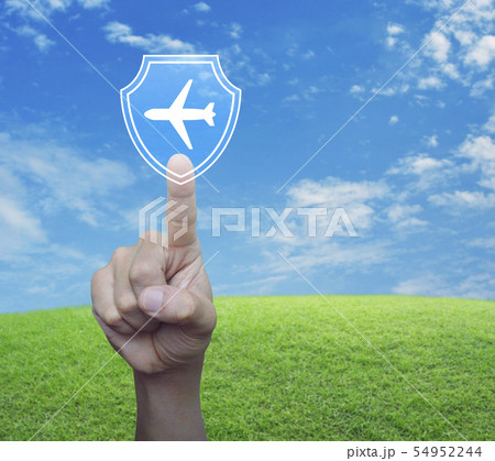 Business travel insurance and safety concept Business travel insurance and safety concept 54952244