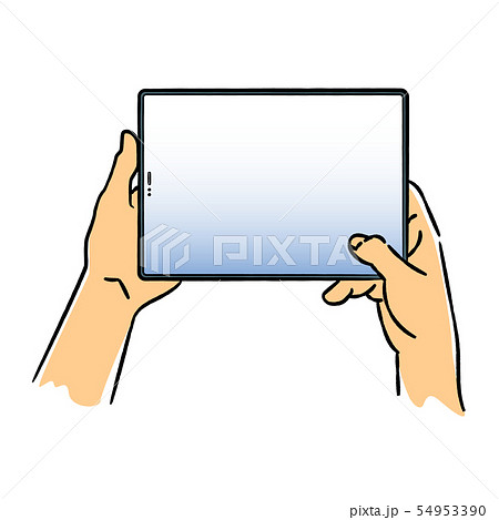 タブレットを持つ手４ 54953390