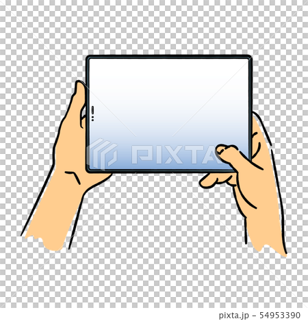 タブレットを持つ手４ 54953390