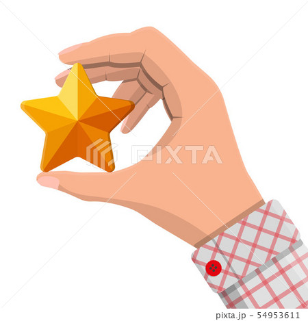 Star shape ornament in hand 54953611