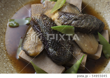 焼き茄子と高野豆腐の煮浸し 焼き茄子と高野豆腐の煮浸し 54955045