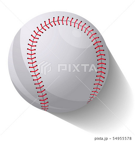 Realistic baseball ball in motion with shadow over white background. Vector illustration Realistic baseball ball in motion with shadow over white background. Vector illustration 54955578