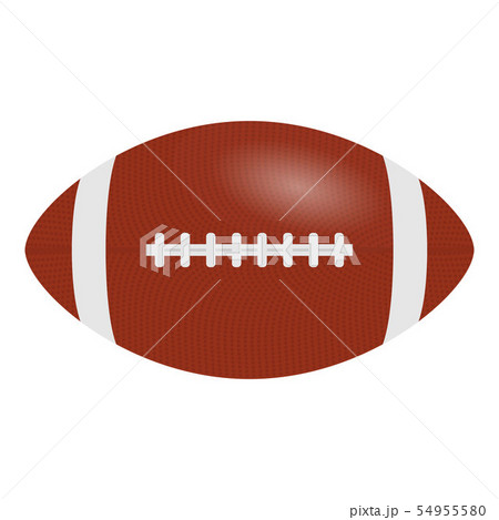 American Football, rugby ball isolated on a white background. Realistic Vector Illustration. Rugby 54955580