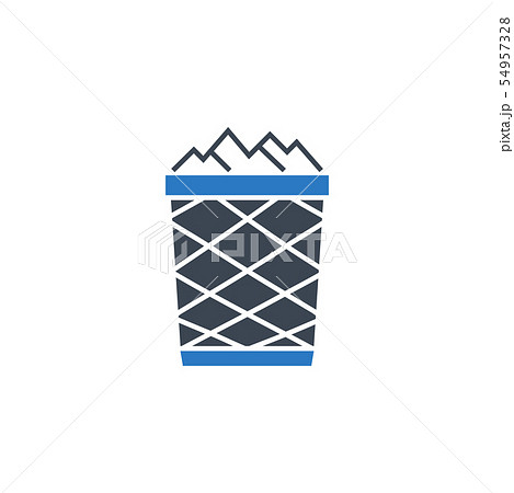 Trash Bin related vector glyph icon. 54957328