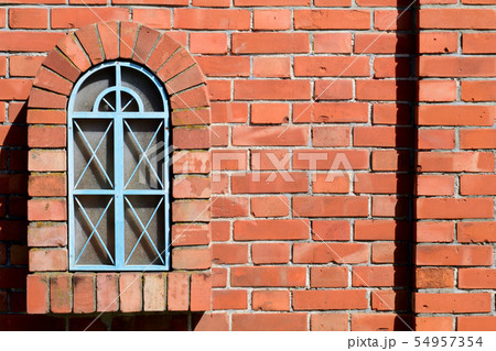 山政醤油醸造所のレンガ塀の写真素材