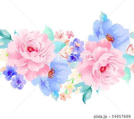 Beautiful Elegant Watercolor Peony Flower And Stock Illustration