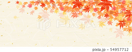 紅葉 和紙風テクスチャ 紅葉 和紙風テクスチャ 54957712