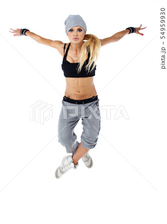 modern style dancer posing on studio background modern style dancer posing on studio background 54959930