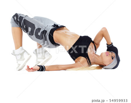 modern style dancer posing on studio background modern style dancer posing on studio background 54959933