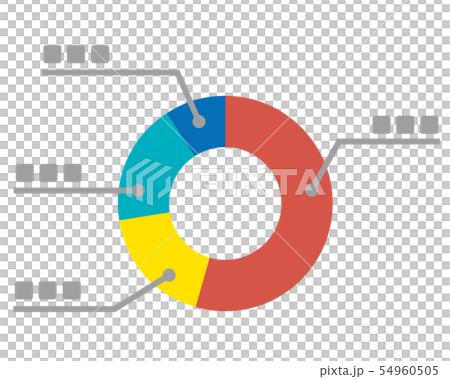 アイコン グラフ 円 円グラフのイラスト素材