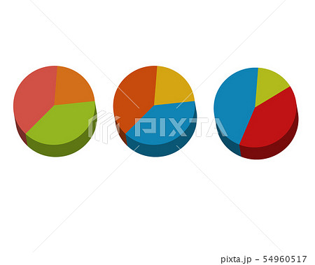 アイコン グラフ 円 円グラフのイラスト素材