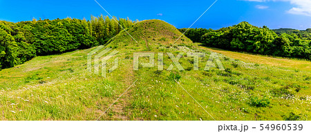 双六古墳　パノラマ　【長崎県壱岐市】 54960539