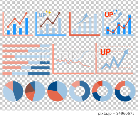 圖標排隊圖線圖表股票圖表餅圖箭頭 54960673