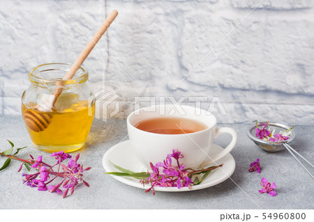 Useful herbal tea from fermented leaves fireweed  54960800