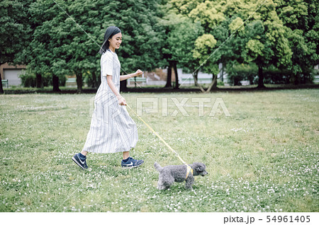 犬のいる暮らし 女性 犬のいる暮らし 女性 54961405