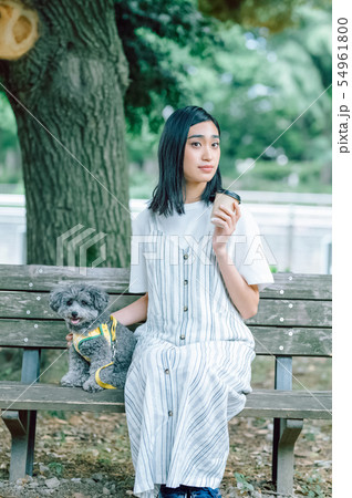 犬のいる暮らし　女性 54961800