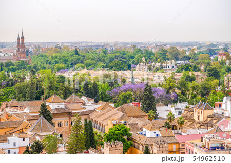 Aerial view of Seville city. 54962510