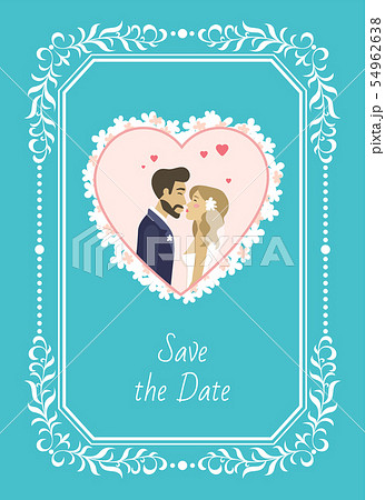 Save the Date Bride and Groom Wedding Invitation Save the Date Bride and Groom Wedding Invitation 54962638