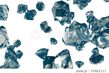 ダイヤモンドの散布 背景透過 のイラスト素材