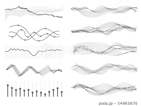 Vector music sound waves 54963670