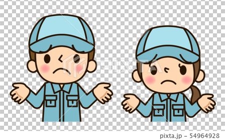 Man and woman of work clothes 54964928