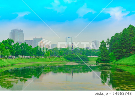 皇居周辺の風景(東京、日本) 54965748