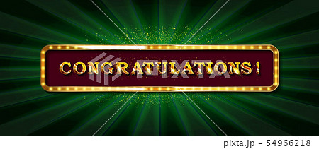 Congratulations banner with glitter decoration 54966218