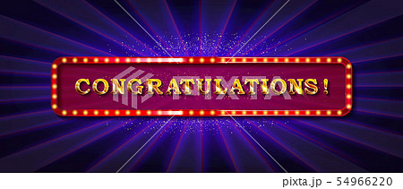 Congratulations banner with glitter decoration 54966220
