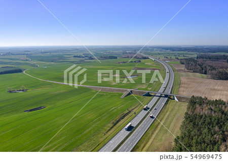 View of the highway with cars on top 54969475