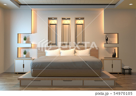 Modern zen peaceful Bedroom. japan style bedroom 54970105