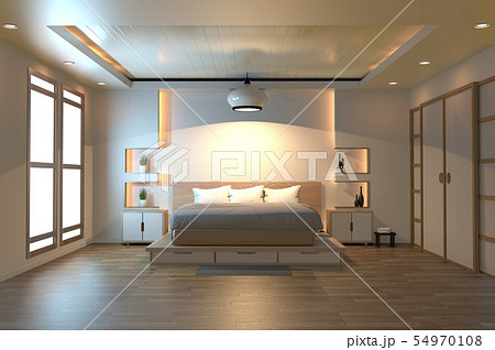 Modern zen peaceful Bedroom. japan style bedroom Modern zen peaceful Bedroom. japan style bedroom 54970108